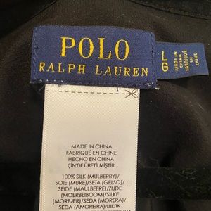 POLO Ralph Lauren Black Silk Dolman Sleeve Blouse